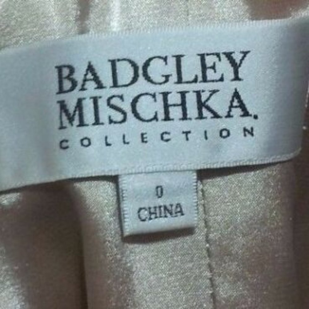 $425 Badgley Mischka Couture Sequenced Strapless Cocktail Dress Gold size XXS 0 - Picture 4 of 5